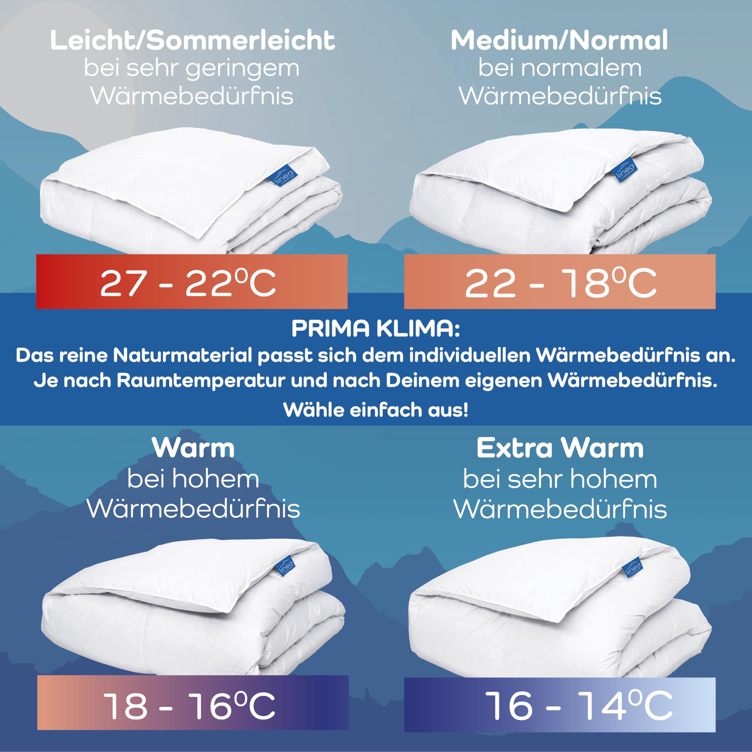 LINEA by böhmerwald - exclusive - Kamelhaardecke normal, 200x200, 100% Kamelhaar, Allergiker geeignet, selbstreinigend, nicht in der Maschine waschbar, in Deutschland produziert