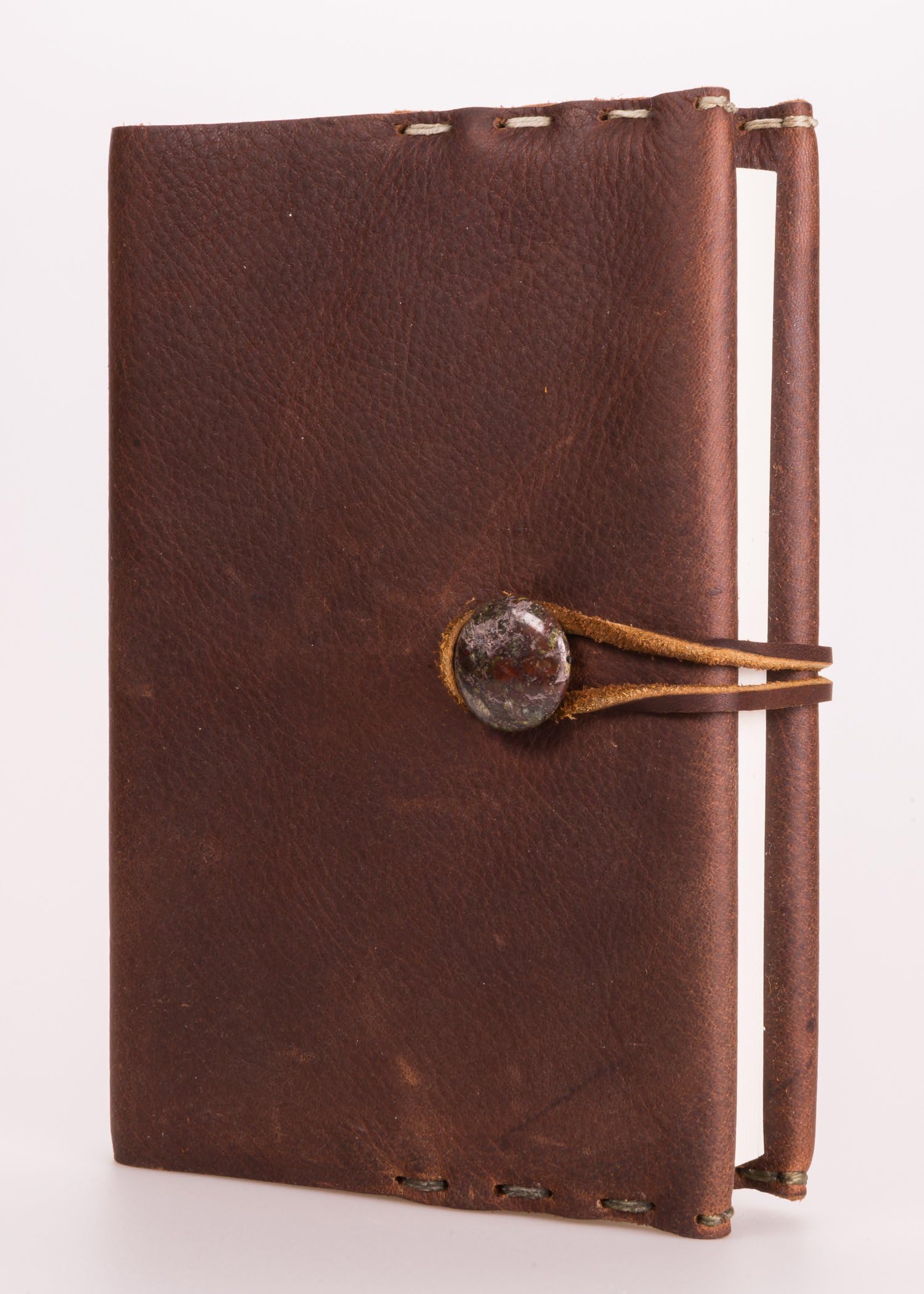 Refillable 4" x 6" Plain Handmade Leather Journal (JS-59)