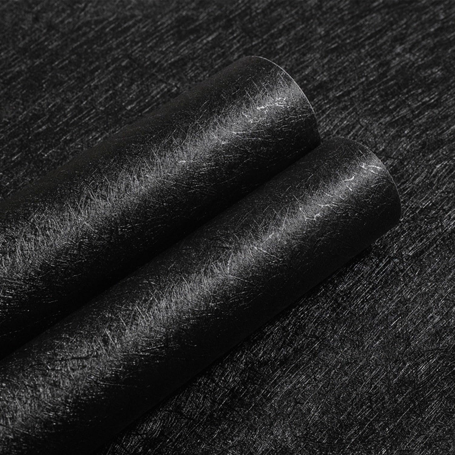 Folia samoprzylepna winylowa Wodoodporna usuwalna oklejanie mebli i ścian samoprzylepna dekoracyjna w rolce do przycinania, łatwa aplikacja metodą odklej i przy, Black, 60cmx5m