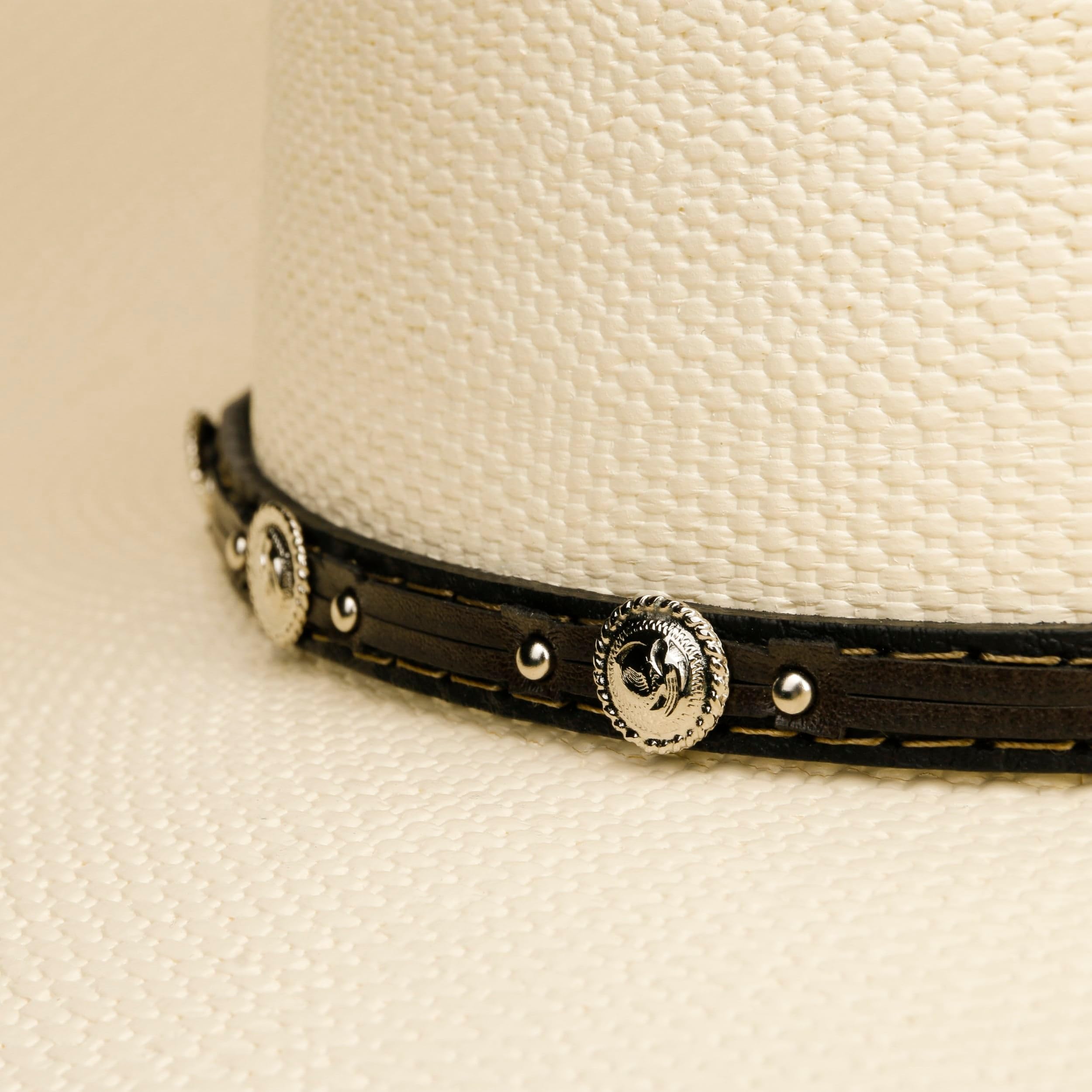 Stetson Ranson Western Vented Toyo Strohhut Einfarbiger Hut Ledergarniturband UV-Schutz 40 Unisex Frühjahrs Sommer