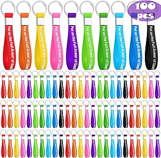 100 Pcs Put on the Full Armor of God Silicone Keychains Colorful Christian Bible Keychains Inspirational Jesus Keychain Religious Keychain for Women Men Church Christian Party Gift Supplies