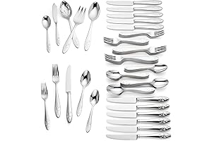 Butterfly Meadow 65-Piece 18/10 Stainless Steel Flatware Set