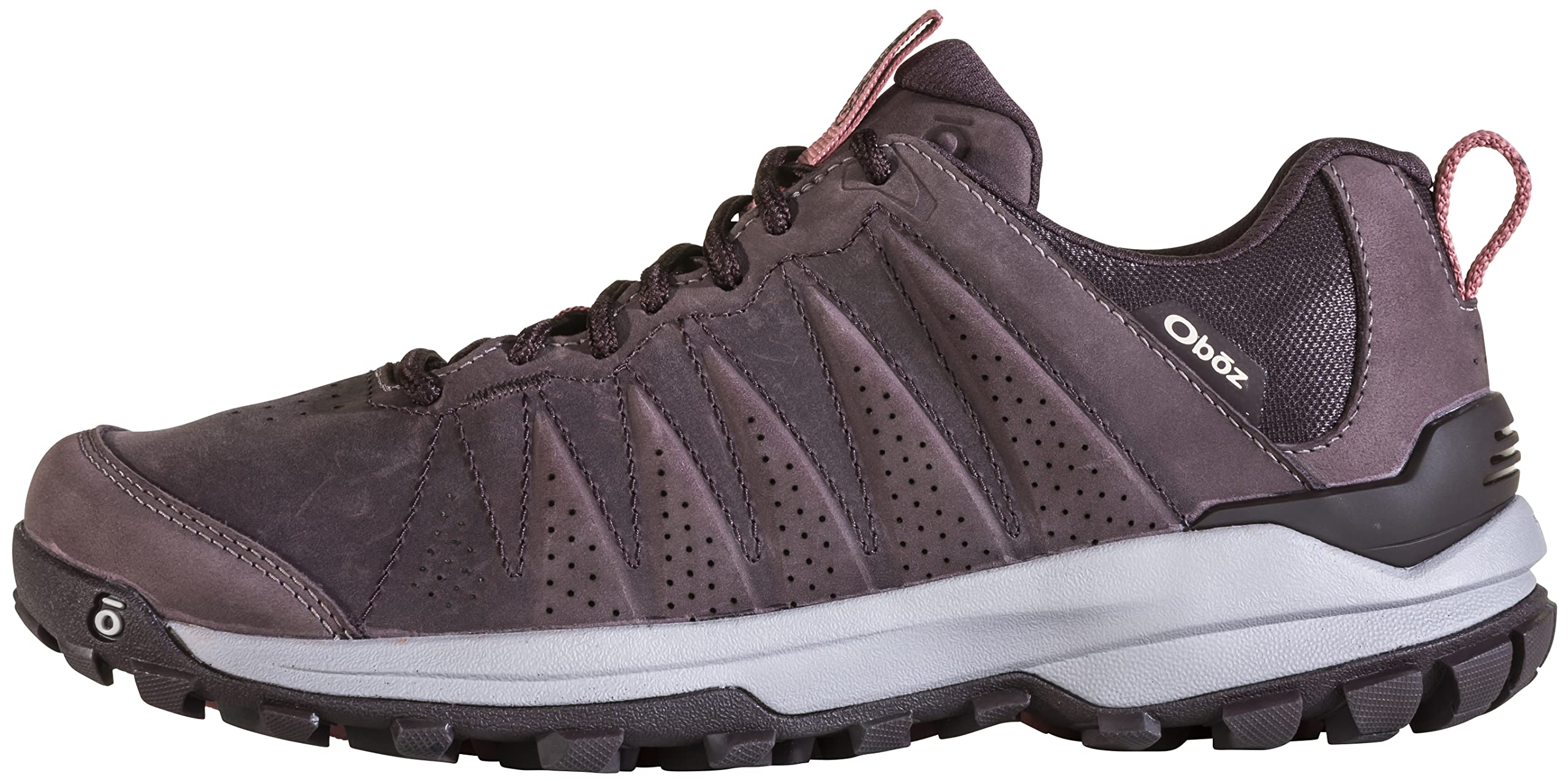 Oboz Women's Sypes Low Leather B-Dry Waterproof Hiking Shoe, Peppercorn, 7.5 Wide