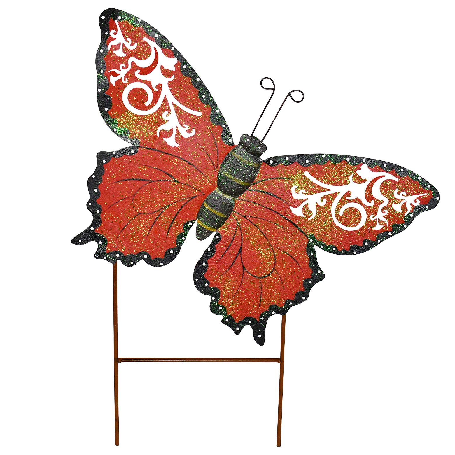 Décoration de jardin en métal papillon rouge : la solution pour embellir vos clôtures ternes