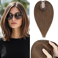 Vista 27 de Rich Choices Postizo de Cabello Humano 100% Real con Flequillo - Postizo de Cabello Remy Real para Mujeres con Adelgazamiento en la Parte Superior