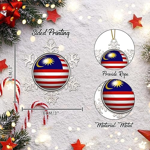 Vista 30 de Bandera de Kenia, adornos colgantes para árbol de Navidad, copo de nieve nacional, adorno de metal, recuerdo de Navidad, regalo de Kenia, decoración