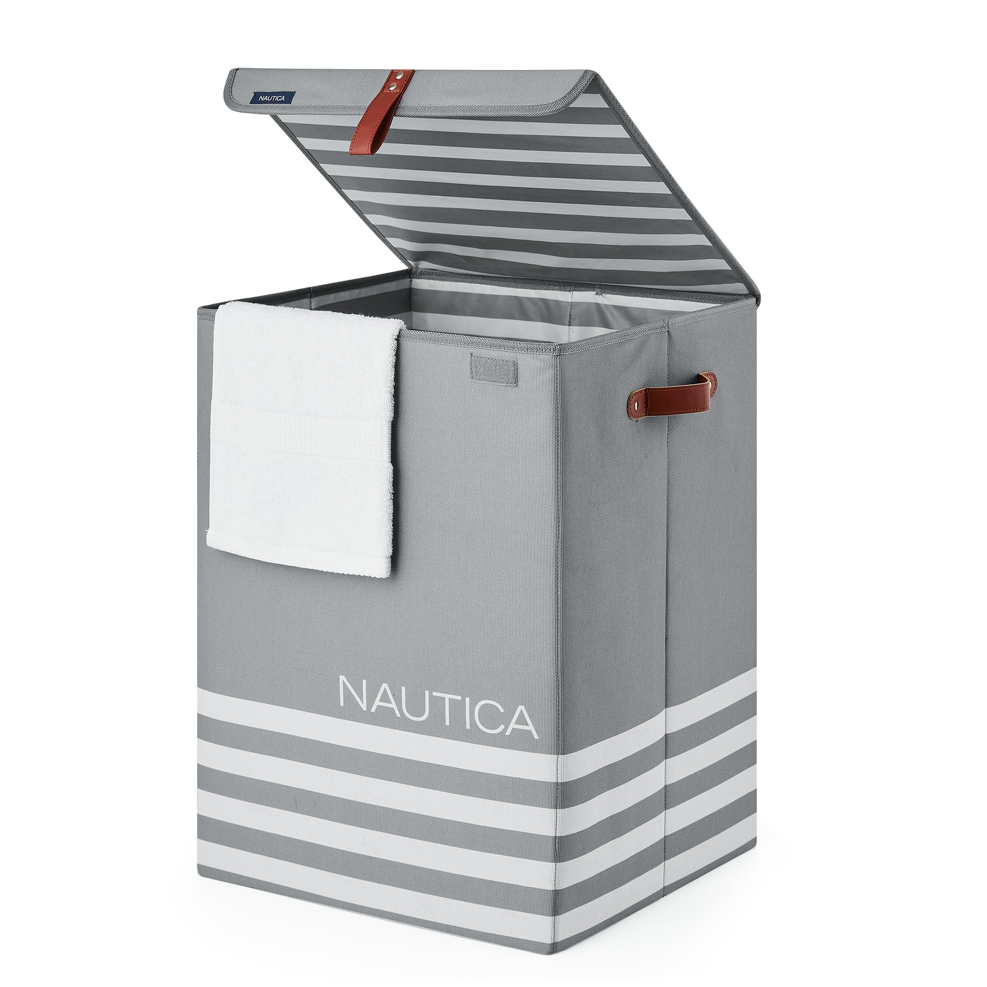 Amazon｜Nautica - ランドリーバスケット、折りたたみ式