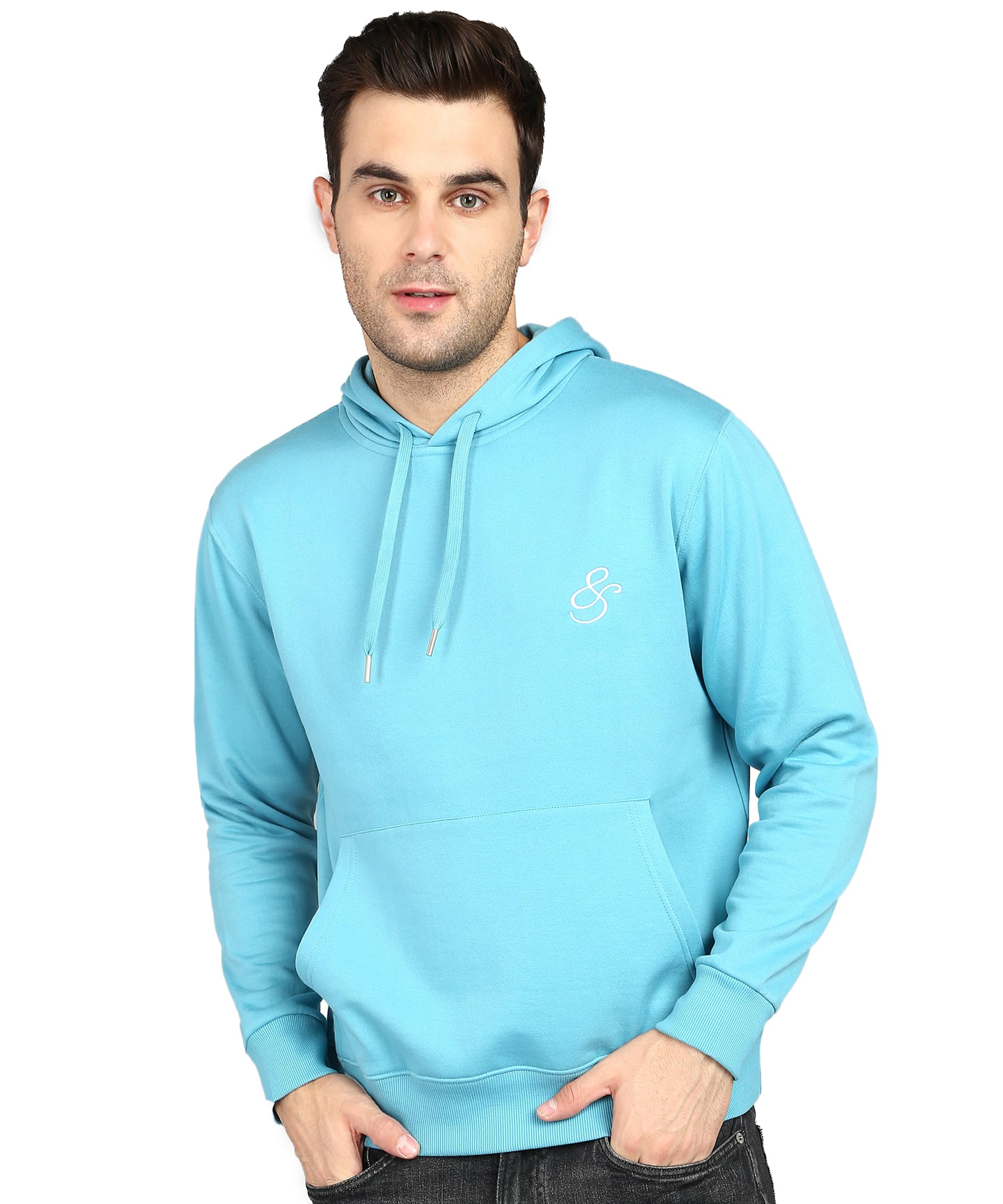 alan jones clothing Men's Cotton Solid Hooded Sweatshirt-picture-41