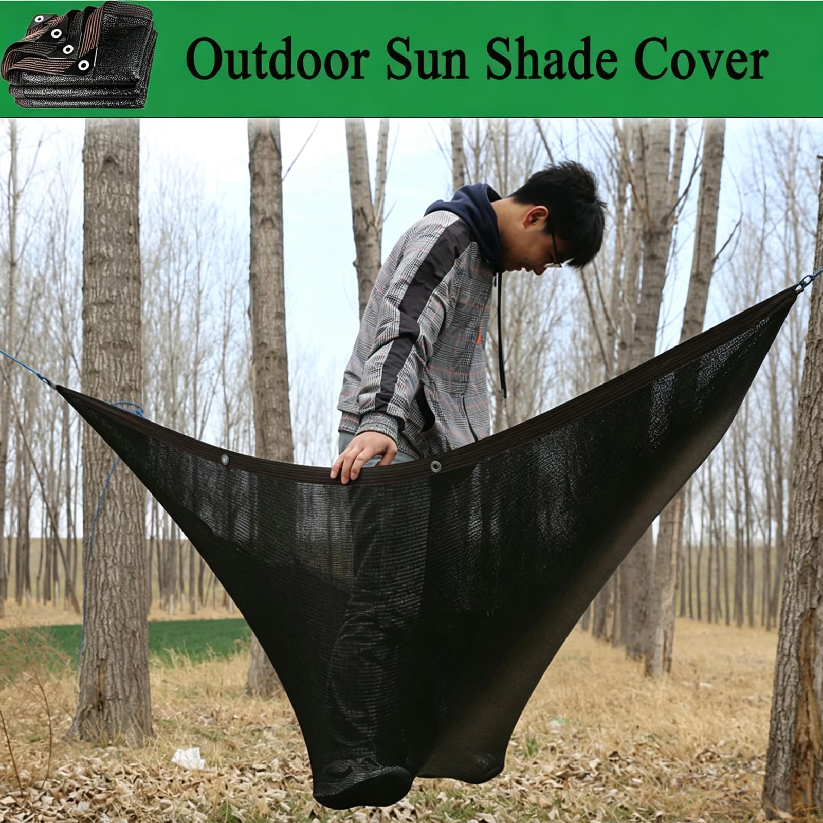Red de Sombreado Exterior,Malla Sombreo con Ojales 98% UV Protección Solar | HDPE Transpirable y Resistente a UV para Tela Tolod Invernadero Huerto Jardín Pérgola Terraza