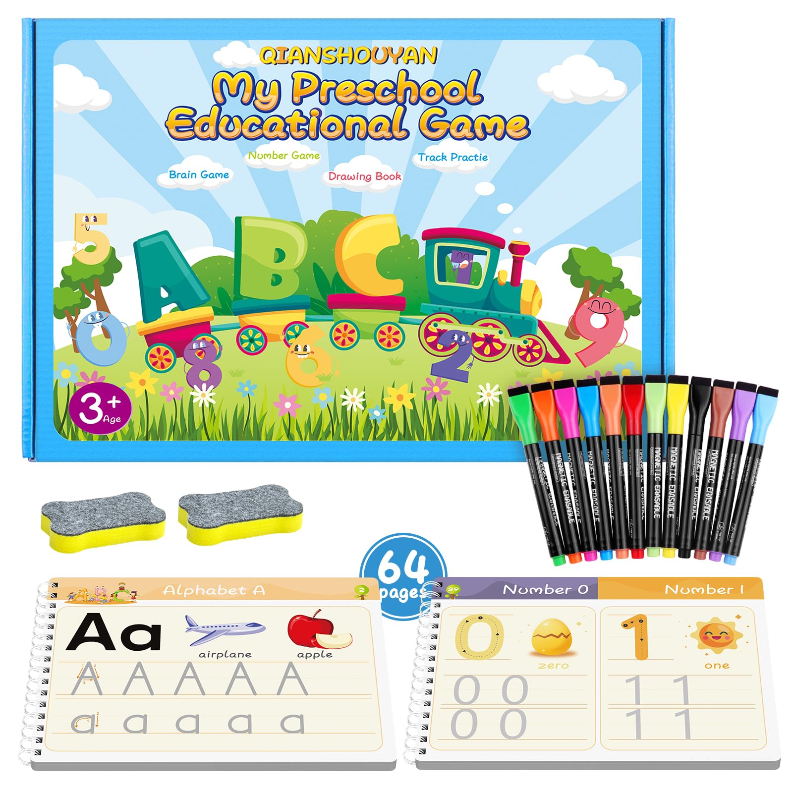 Preschool Learning Activities - Tracing Books for Kids Ages 3-5 - Toddler Handwriting Practice - Letter Tracing for Kids Preschool Kindergarten Workbooks 3-4, 4-5 - Learning Books for 3-4 Year Olds
