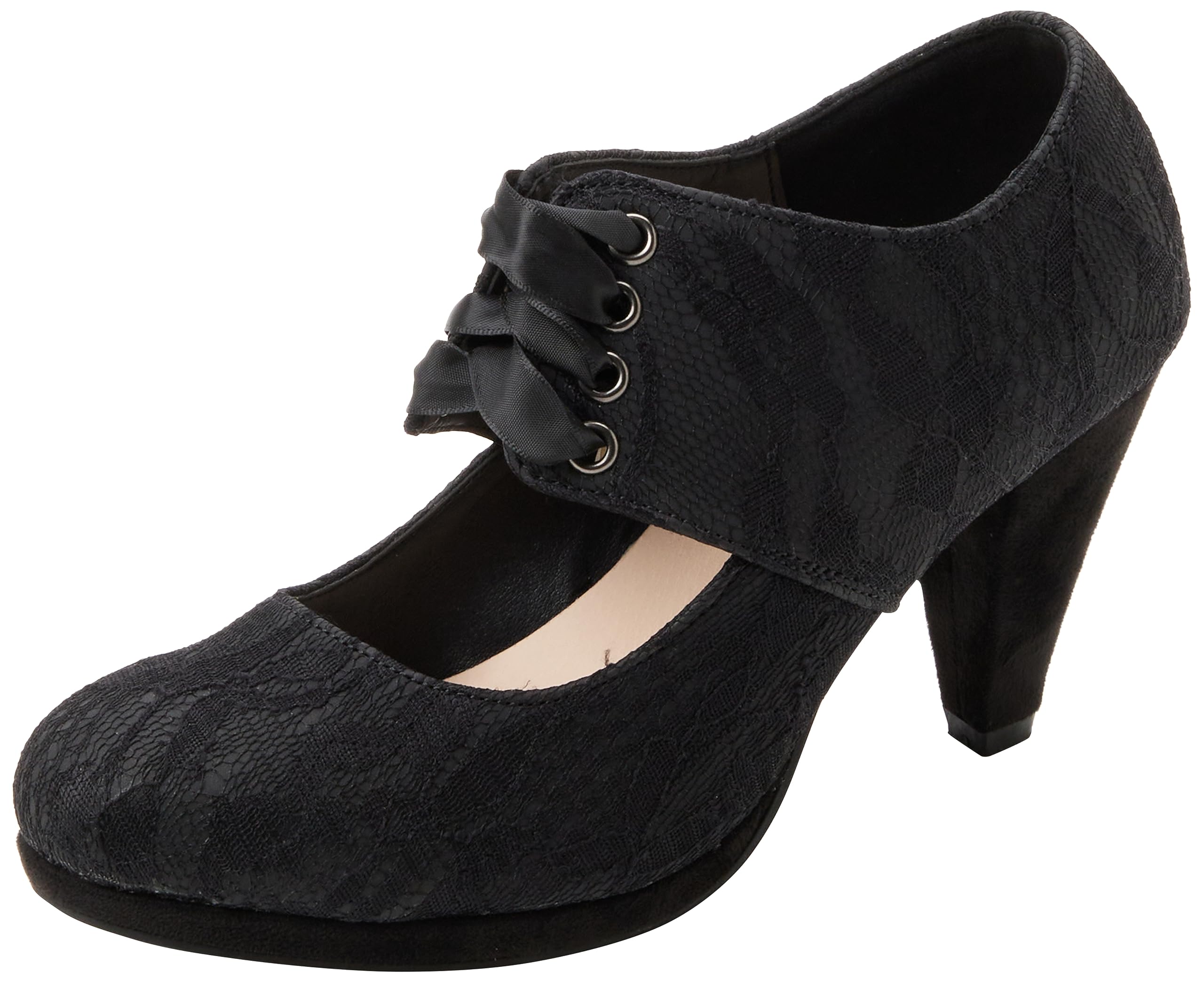 HIRSCHKOGEL Women's Pumps, Black, 36 EU, Black, 4 UK