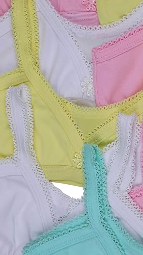 Miniatura 4 de ToBeInStyle Paquete de 4 brasieres elásticos de entrenamiento con ribete de ganchillo para niña