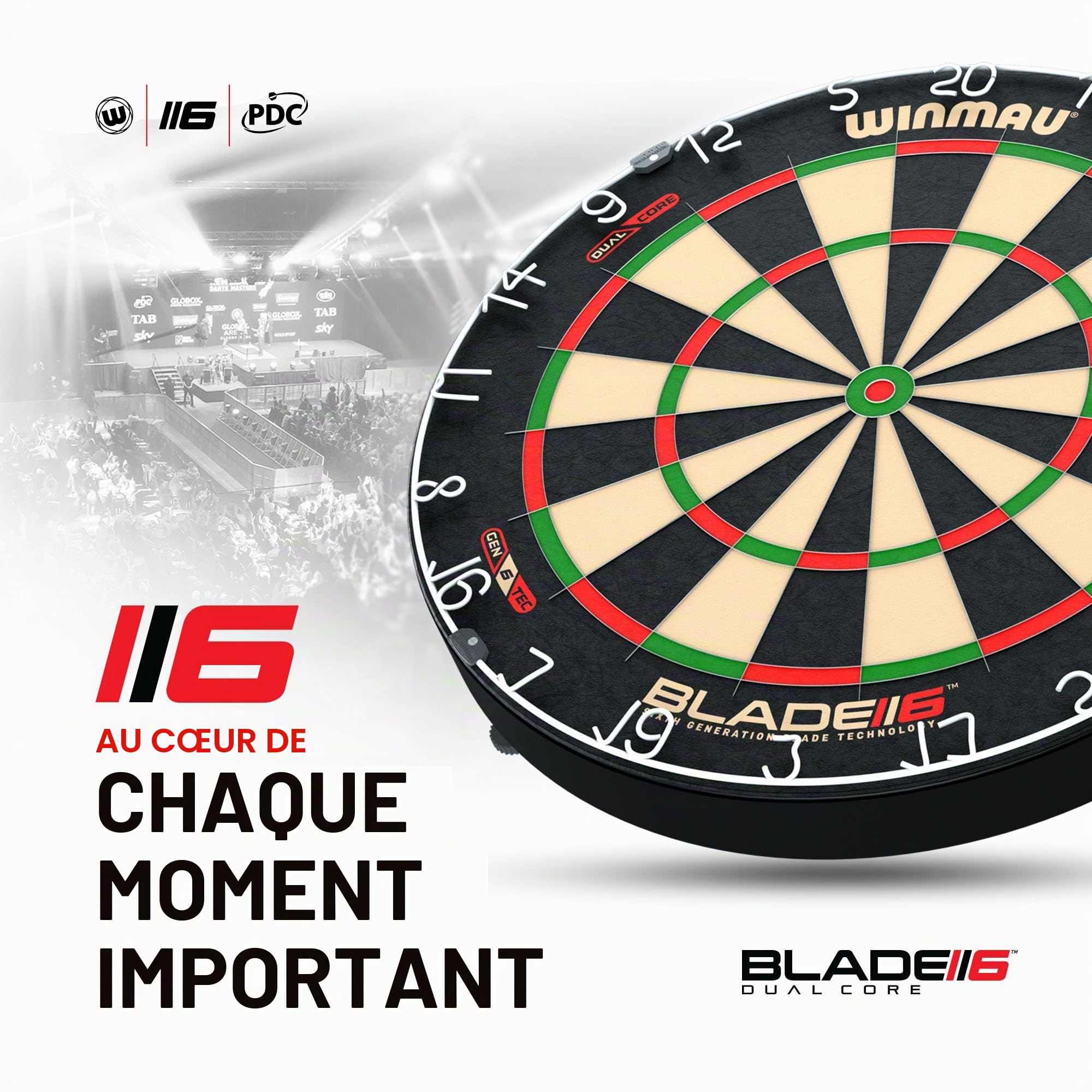 WINMAU Blade 6 Series Professional Bristle Klassische Dartboard