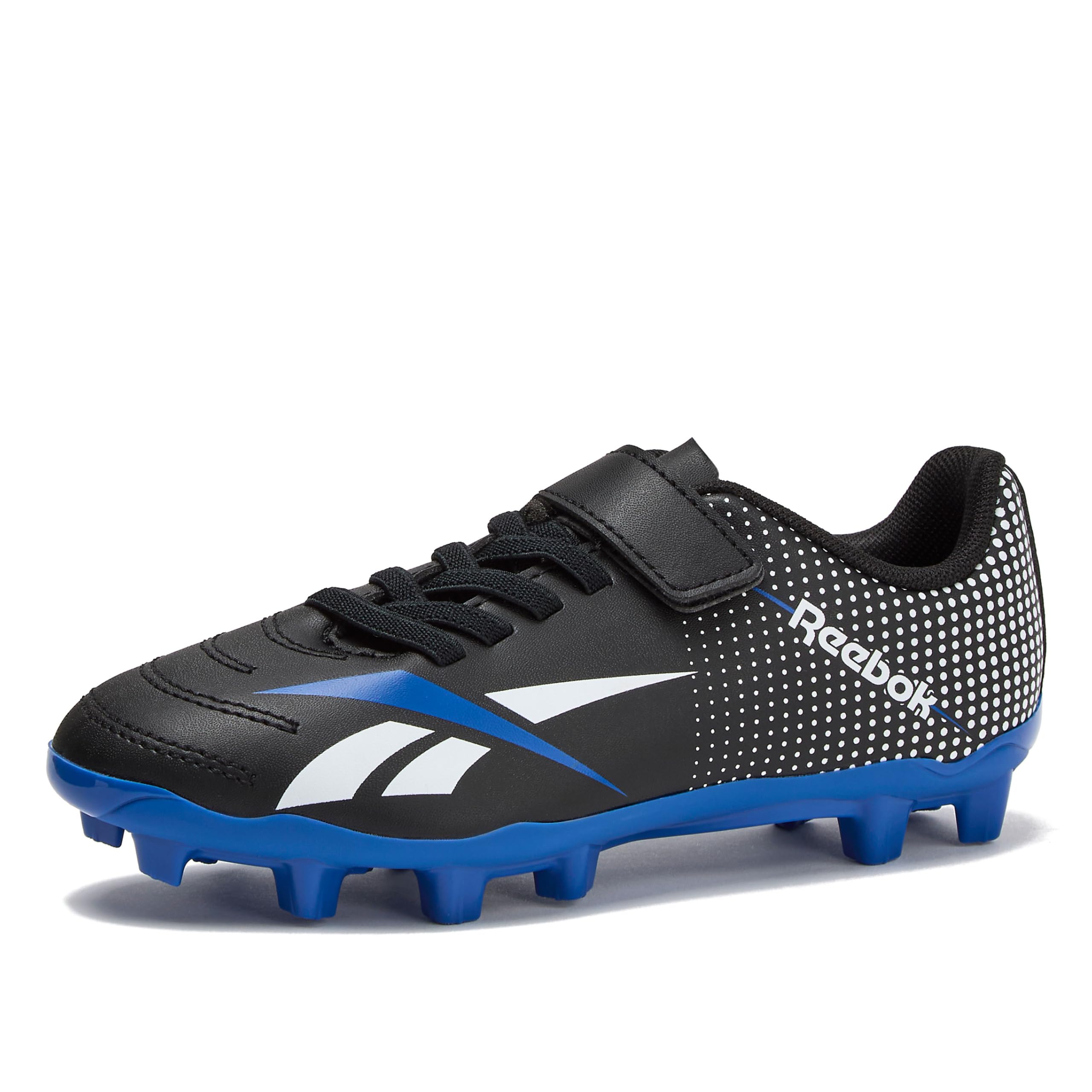 Reebok Strike MG Youth Kids Soccer Cleats Boys and Girls Soccer Shoes, Lace Up or Hook &amp; Loop Closure, Indoor or Outdoor for Turf or Grass