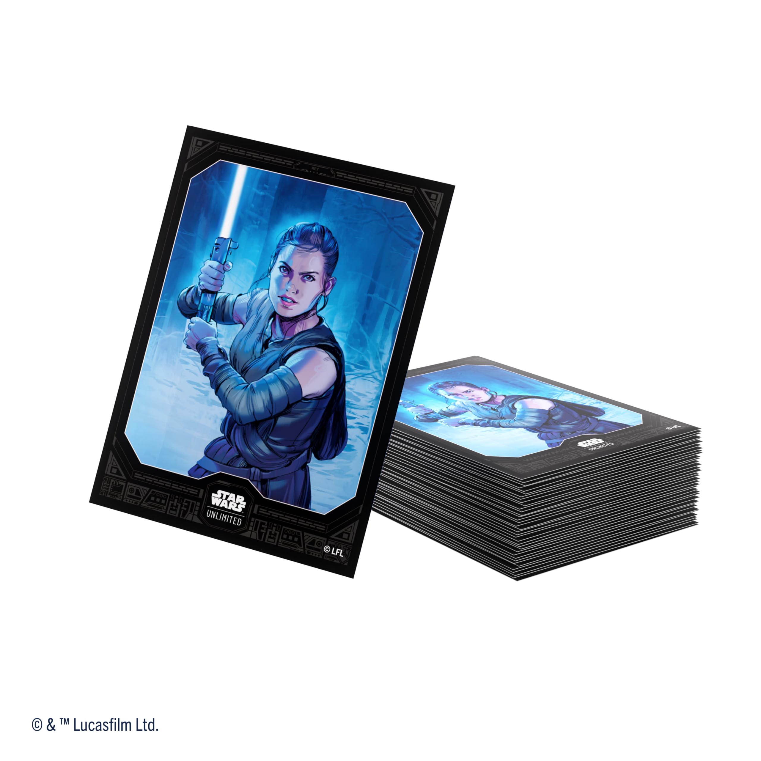 Gamegenic Star Wars Unlimited Rey ART SLEEVES, Officially Licensed Pack of 60 Art Sleeves and 1 Clear Sleeve - Image 2