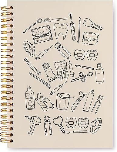 Miniatura 24 de Cuaderno de regalos para dentistas, asistente de higienista dental, regalos de oficina para mujeres, cuaderno de tapa dura en espiral de 5.5 x 8.3