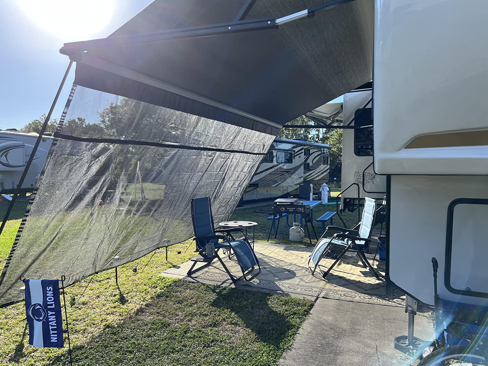 9/mo Finance LATCH.IT Shade for RV Awning 7’x9’ Side RV Screen