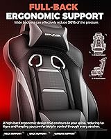 Vista 5 de GTPLAYER Gaming Chair with Footrest, Big and Tall Game Chair 350lb Racing Style Computer Chair, Ergonomic Executive Office Chair High Back with