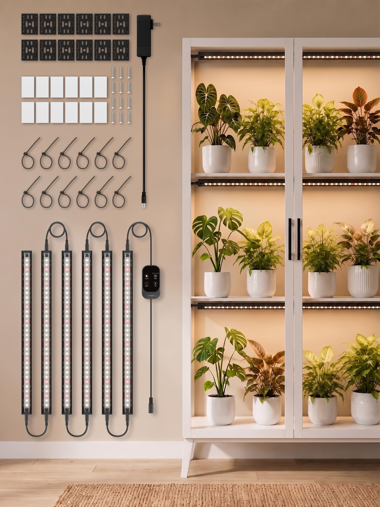 GlOWRIUM T5 Grow Light for Indoor Plants, 3500K Plant Light Strip
