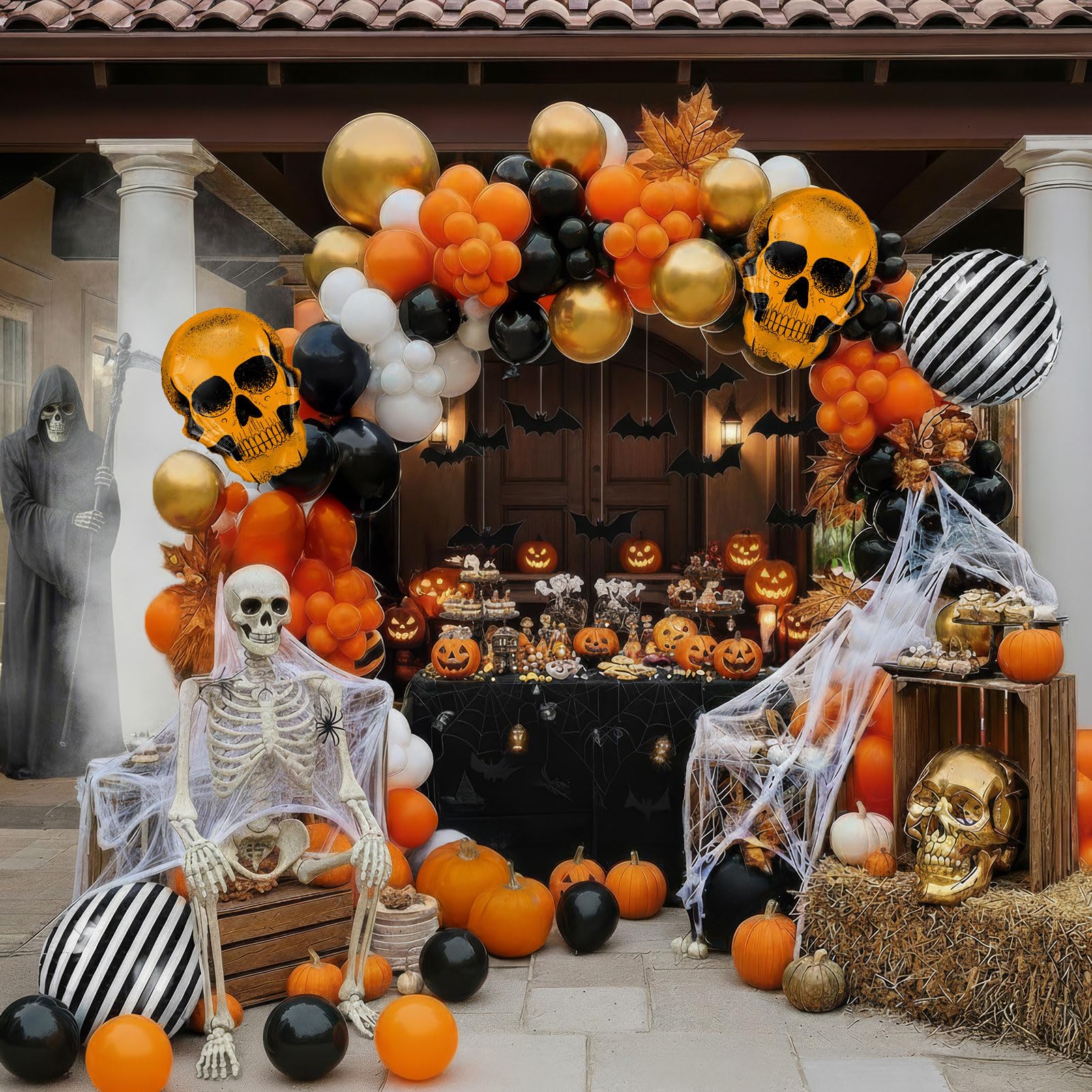 Halloween Balloon Kit Pumpkin Skulls Spider Balloon For Halloween Party Decorations Supplies