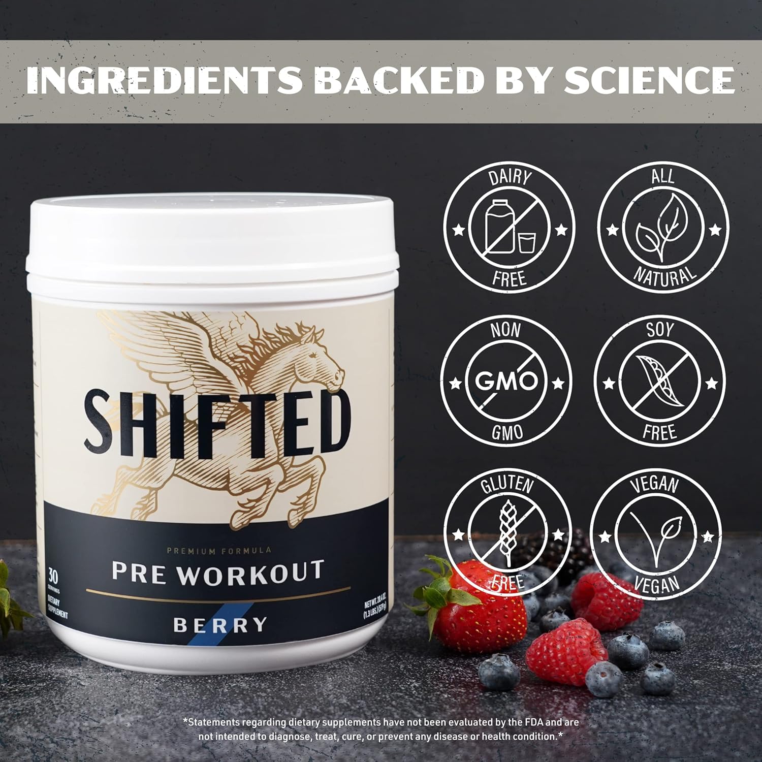Buy SHIFTED Premium Pre Workout Powder Caffeinated Powdered Drink Mix