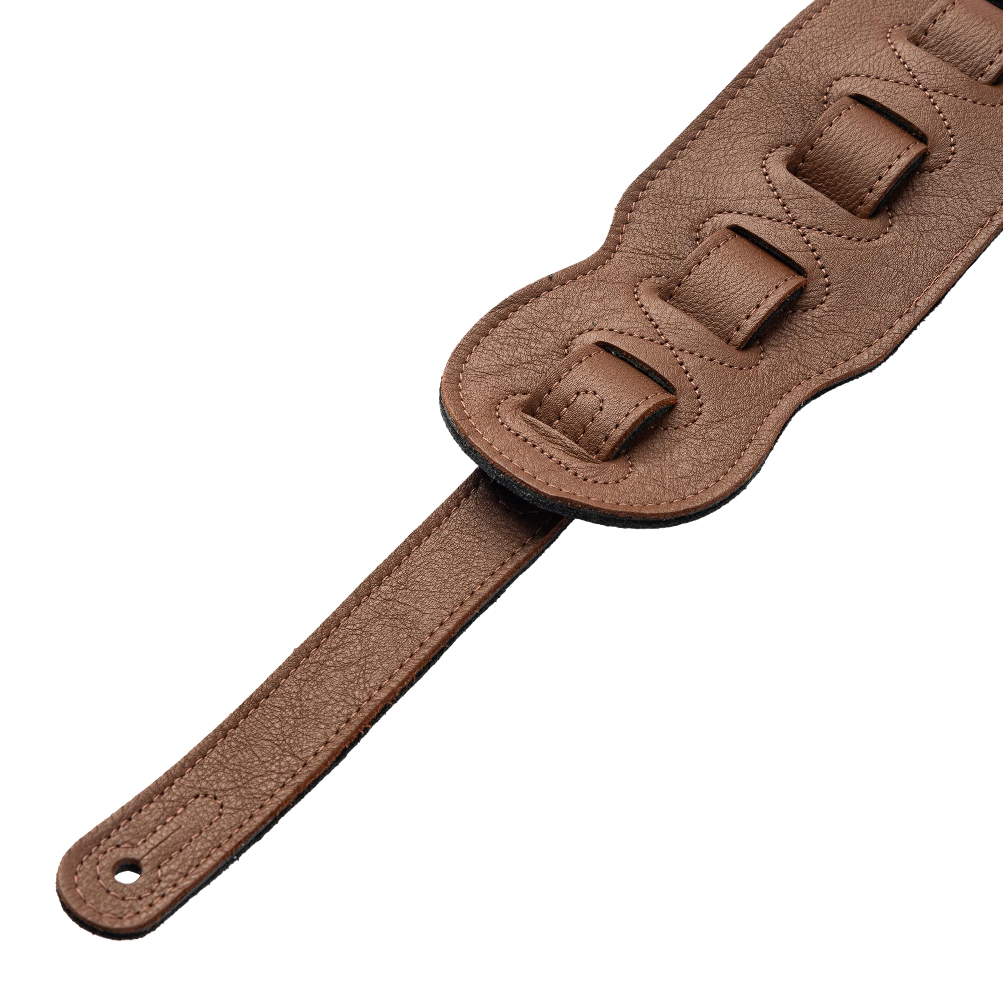Levy's Leathers MSS2-4-BRN Signature Series Sangle de guitare 4 vêtements en cuir Marron