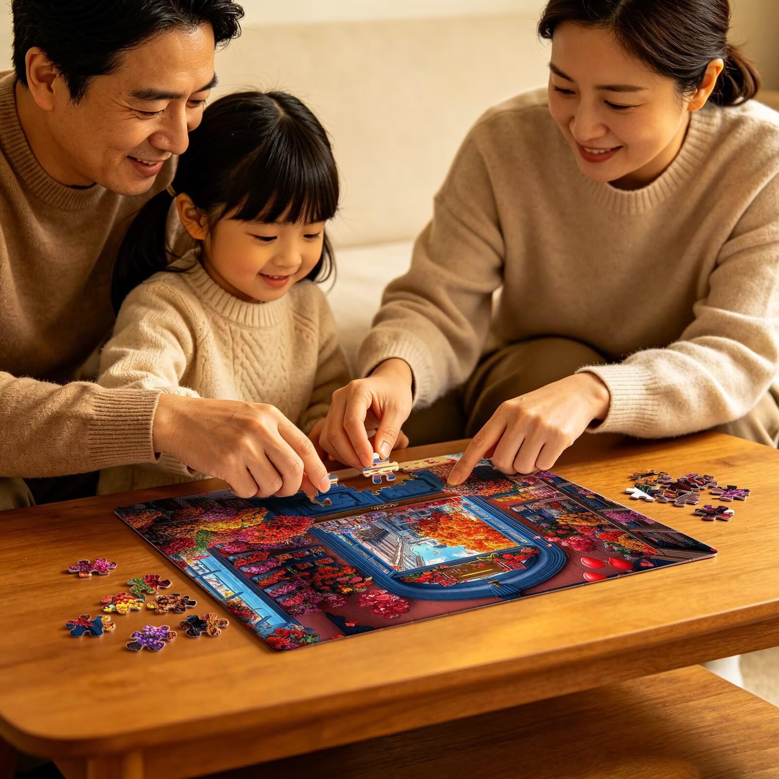 Puzzle 4000 elementów, puzzle 4000 elementów dla dorosłych, trudne puzzle, druk w wysokiej rozdzielczości i jasne kolory, drewniane puzzle ze zwierzętami świeże kwiaty z wykwintnym pudełkiem do