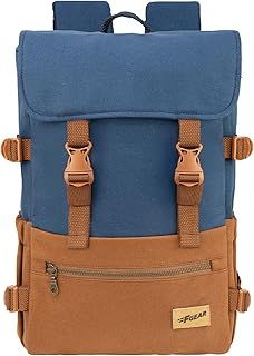 f gear Canyon 18L Navy Chestnut Premium Canvas Laptop Backpack|Water-Resistant Fashionable Travel, Office & College Bag, Padded Laptop & Tablet Sleeves Fits Upto 17 Inch Laptop|Men & Women-picture-41