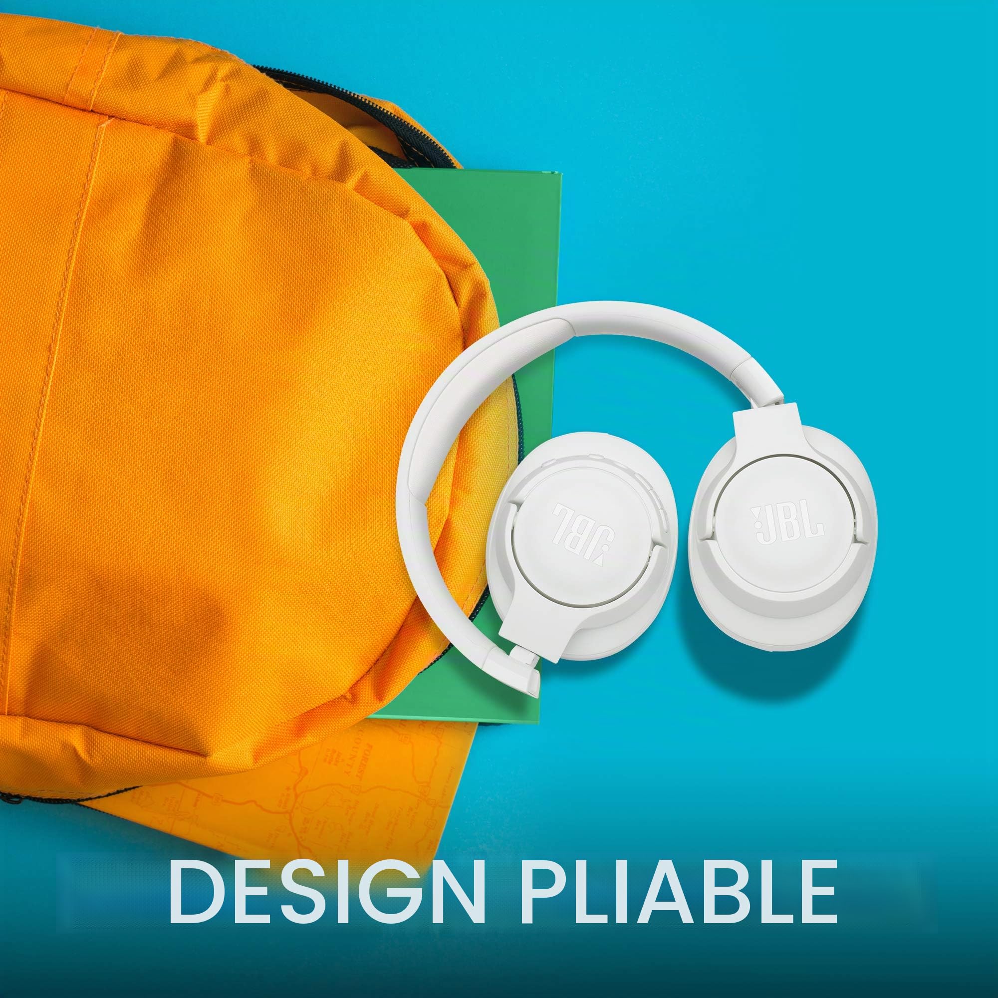 JBL Tune750BTNC – Casque circum-auriculaire sans fil à réduction de bruit active – Écouteurs Bluetooth compatibles avec Siri, Google Now et Alexa – Autonomie jusqu'à 15 heures – Blanc