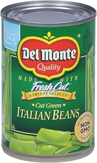 Del Monte Harvest Selects Cut Italian Green Beans, 14.5 oz Can - Fresh Picked, Non-GMO Canned Veggies