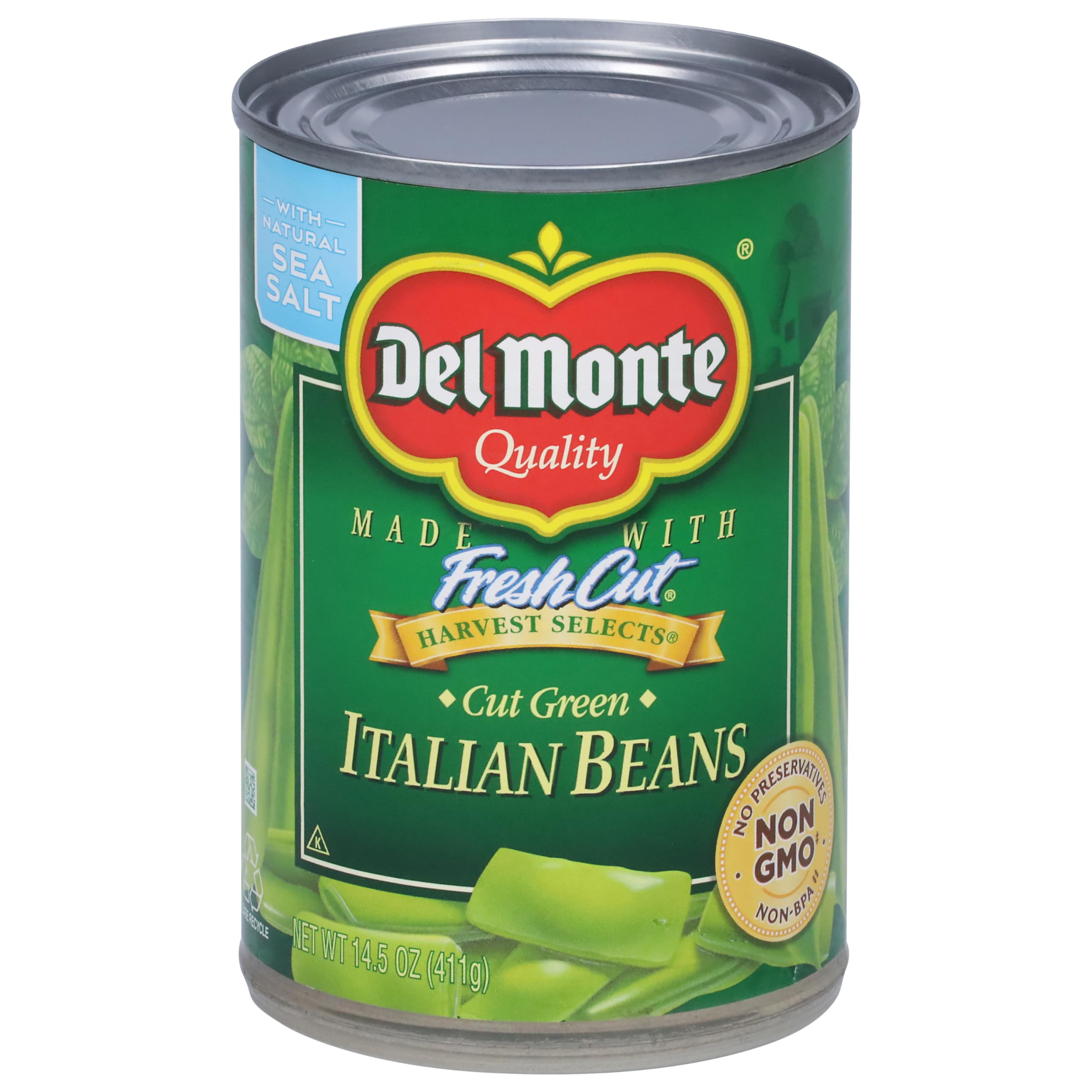 DEL MONTE HARVEST SELECTS Italian Beans, Canned Vegetables, 14.5 oz Can