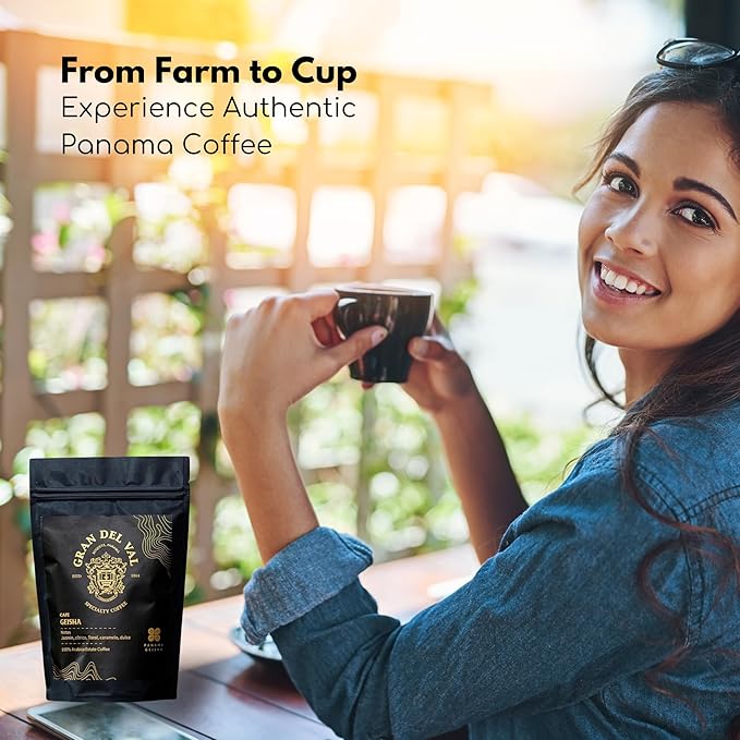 Café Gran Del Val Panama Geisha 2.2 oz Grano Entero Tueste Claro miniatura 2