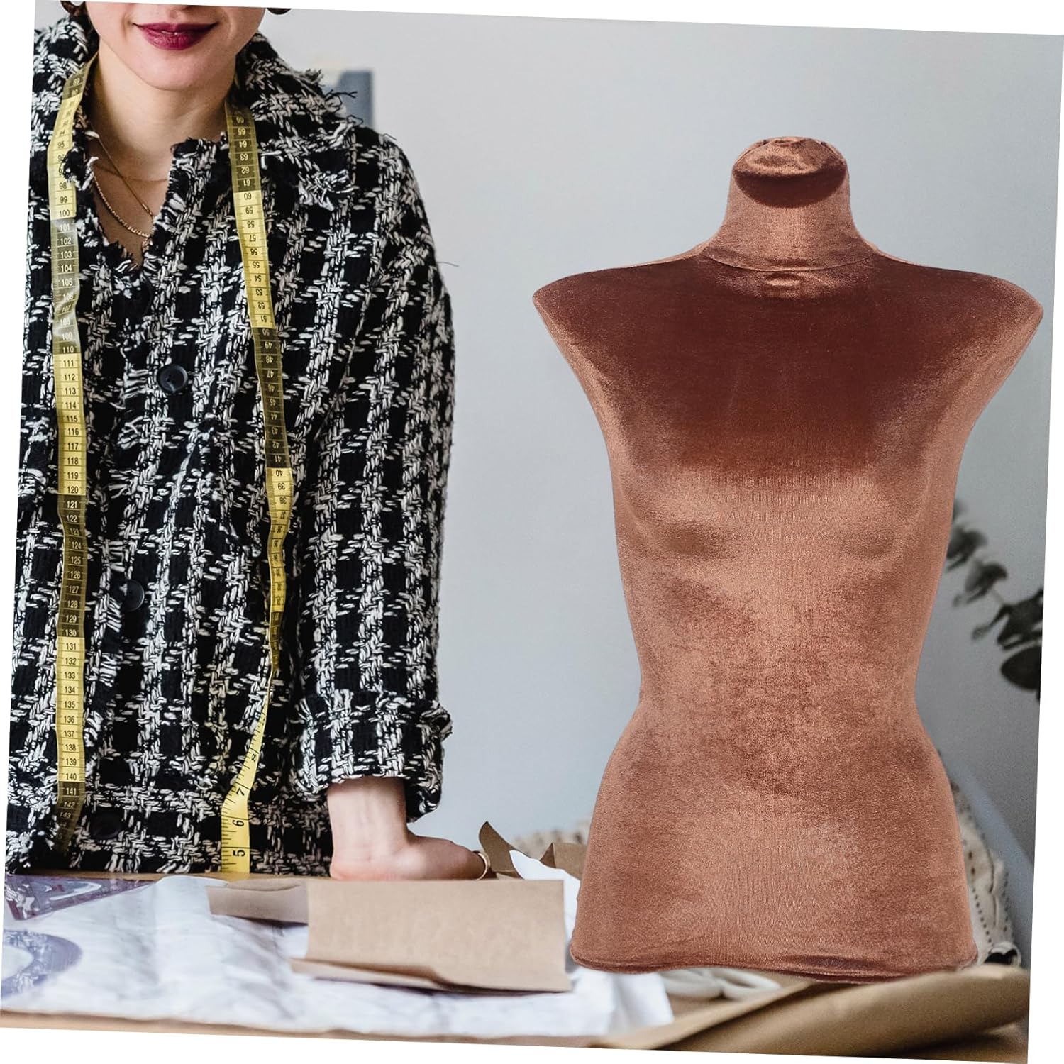 5pcs Mannequin Velour Cloth Cover for Female Dress Form Washable Half Body Display Cover for Clothing Store Stylish and Elegant Replacement