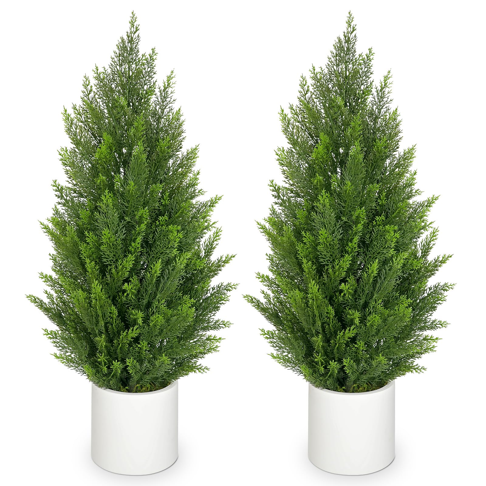 Plantes artificielles de cèdre blanc Briful arbre topiaire en pot pour maison
