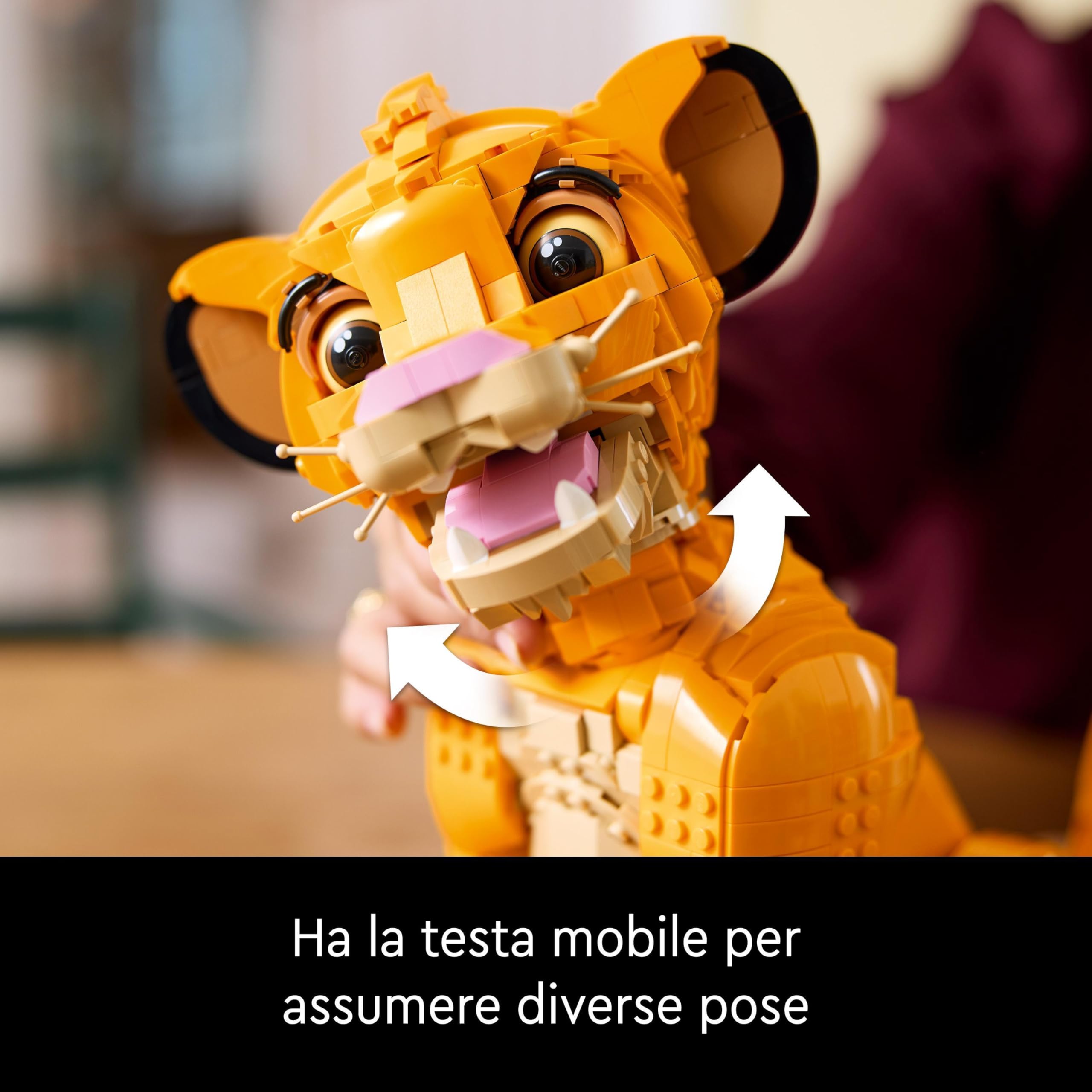 LEGO ǀ Disney Giovane Simba, Re Leone, Modellino da Costruire per Adulti con Figura di Animale Mobile, Hobby Creativo da Collezione, Idea Regalo per Lui, Lei, Marito, Moglie e per i Fan del Film 43247
