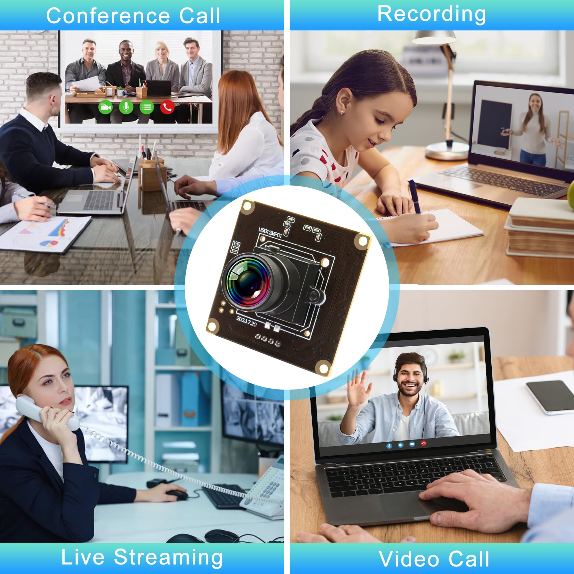 120fps Modulo Fotocamera USB Grandangolare Obiettivo a bassa distorsione 100 gradi Scheda Webcam per Laptop 11.6mp Lightburn Camera Mini UVC USB2.0 Ad alta velocità Macchina fotografica Web di