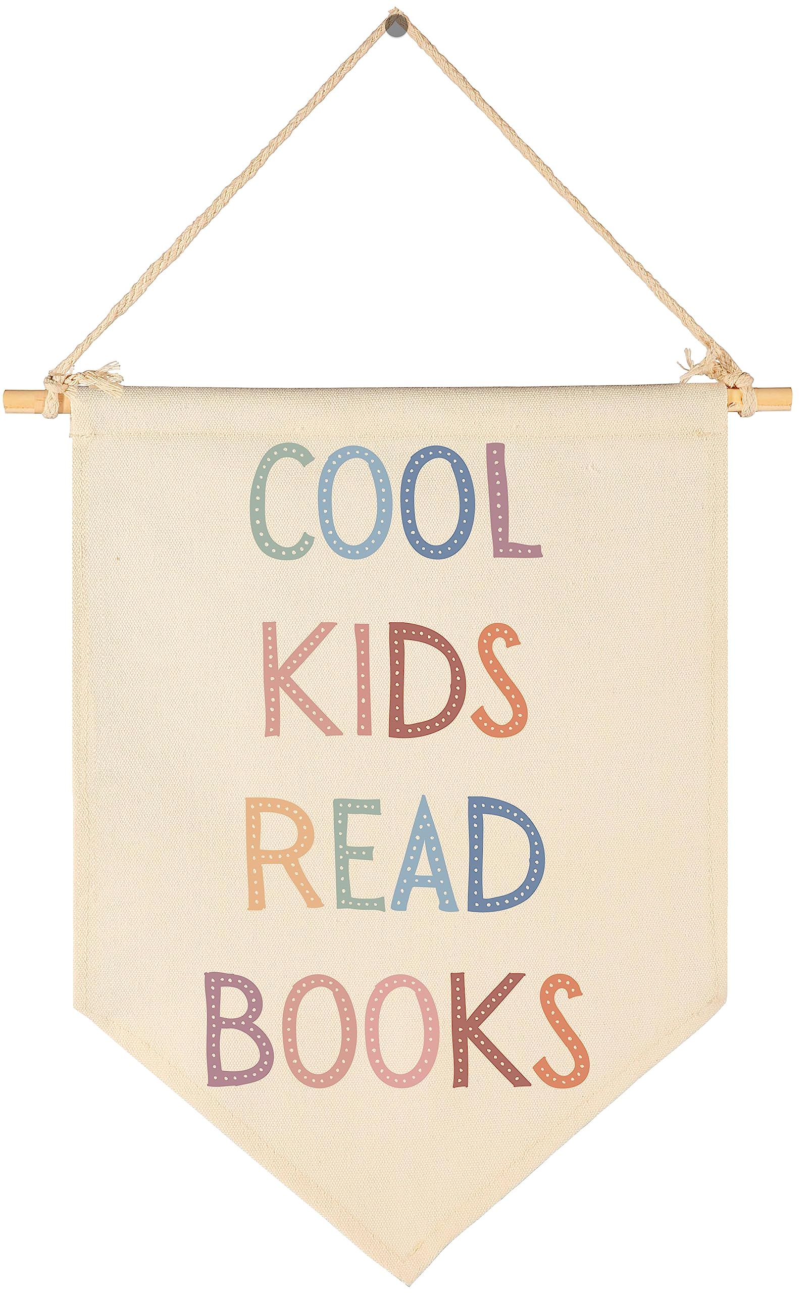 Classroom Wall Decor-Reading Corner Banner-Kids Room Wall Decoration Reading Quote-Banner Flag Sign Decor for Boys Girls Bookworm Book Lover-Cool Kids