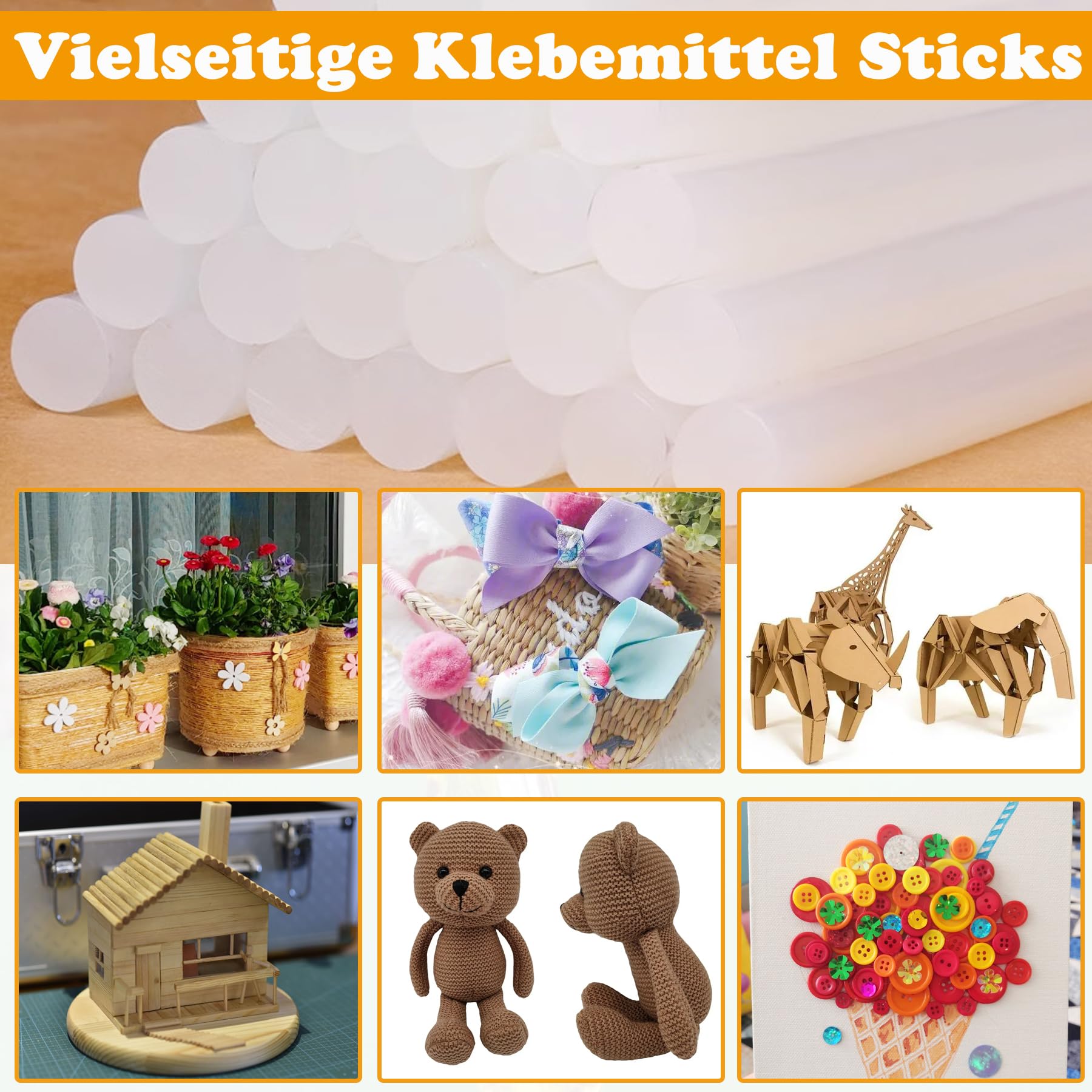 SUBTLETY Pałeczki do klejenia na gorąco, do pistoletu do klejenia na gorąco, DIY, uniwersalne, naprawcze, do klejenia na gorąco, przezroczyste, do papieru, metalu, drewna, ceramiki (4 kg)