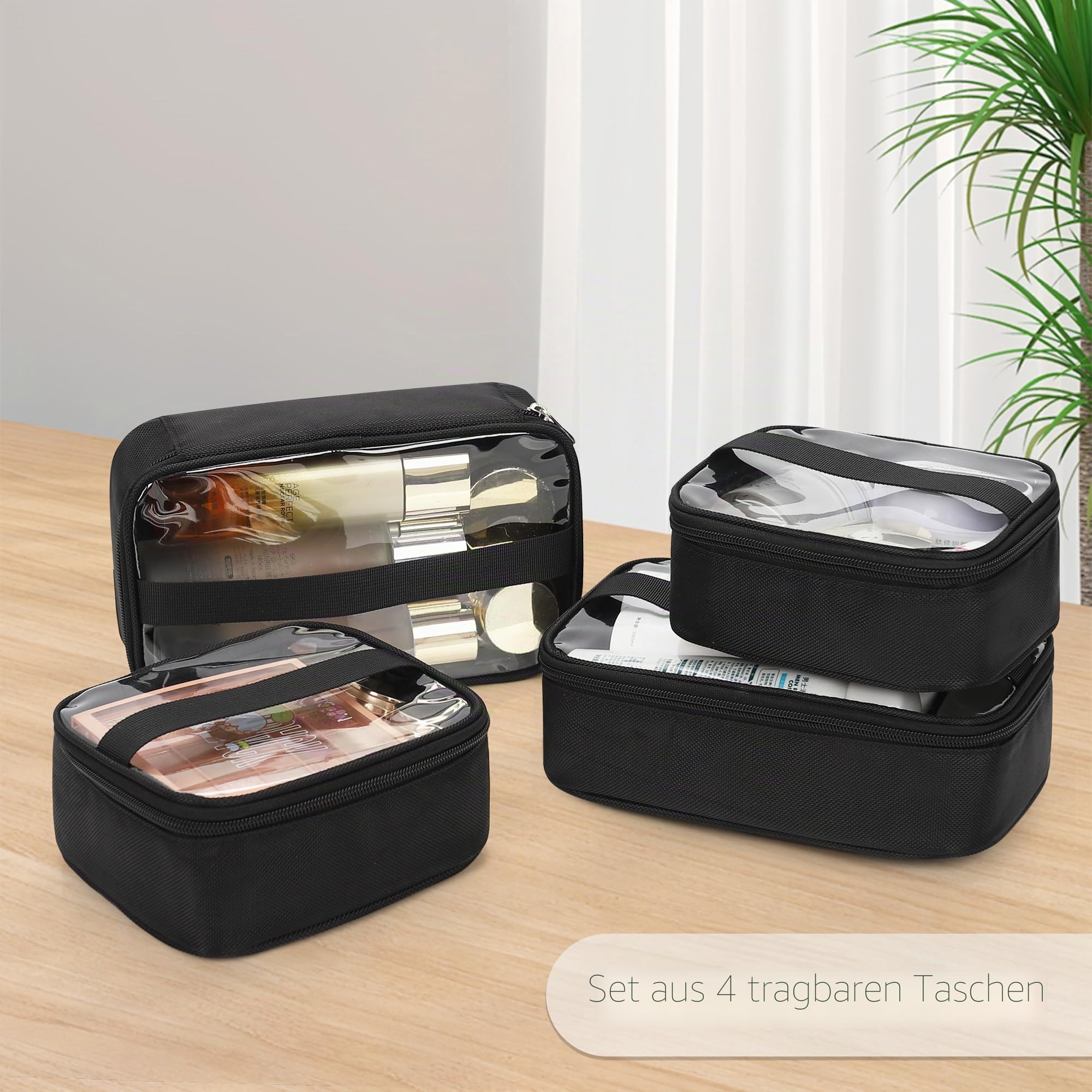 17.7" Extra Große Kosmetikkoffer Trolley - Professionelle Schminkkoffer Reise Beauty Case Tragbare Kosmetiktasche Organizer Damen Make Up Box Friseurkoffer