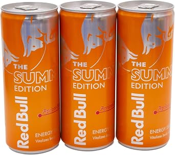 Red Bull Summer Edition Apricot - Strawberry 3 x 250ml Cans of Energy Drink
