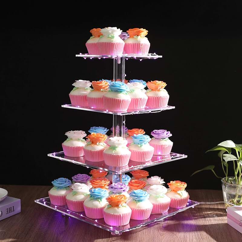 cake stand with lights