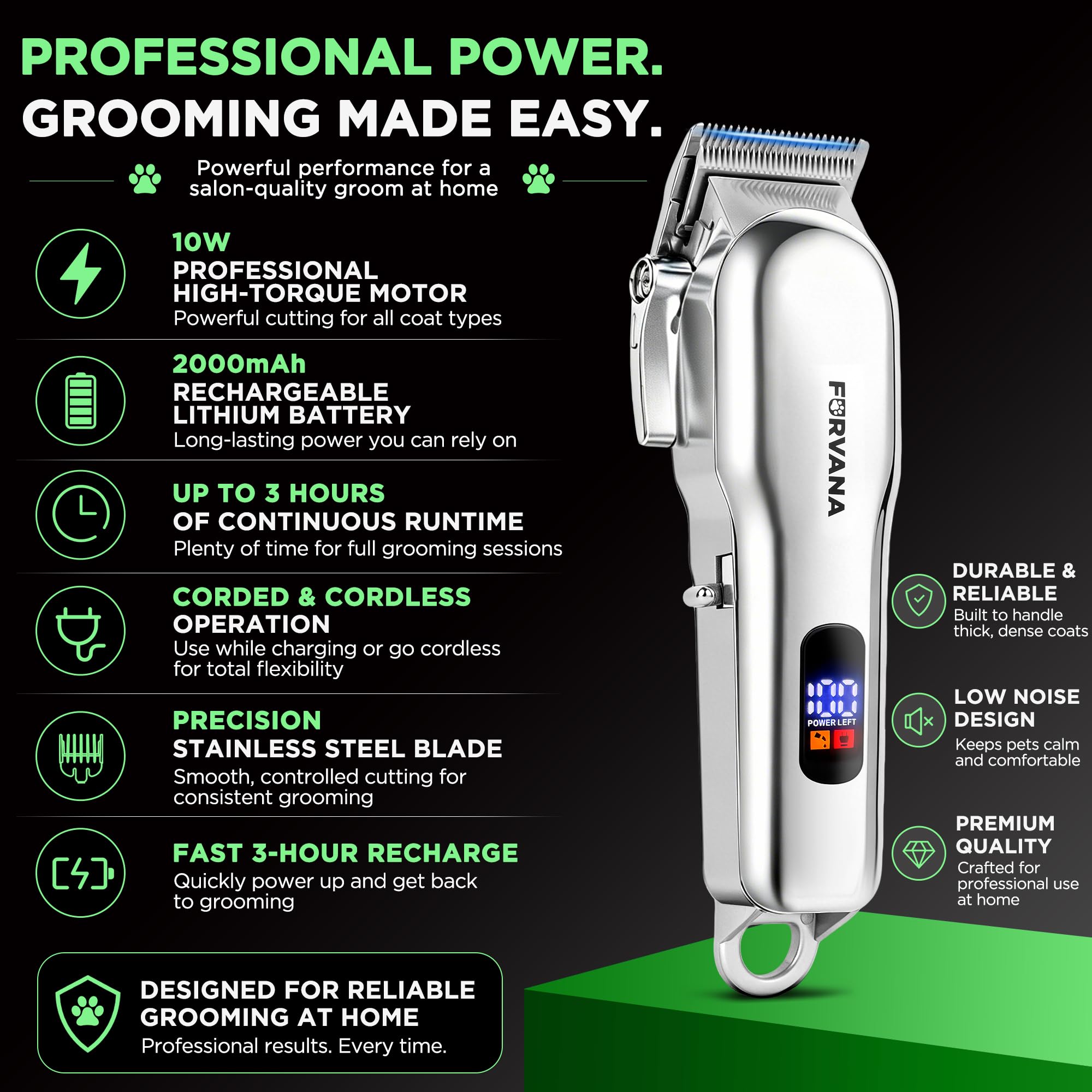 Furvana Dog Clippers - Professional Grooming Kit -4