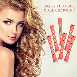 WILLBOND 36 Pieces Cold Wave Rod Hair Perm Rods Hair Rollers Perming Curlers with Steel Rat Tail Comb for Hairdressing Styling