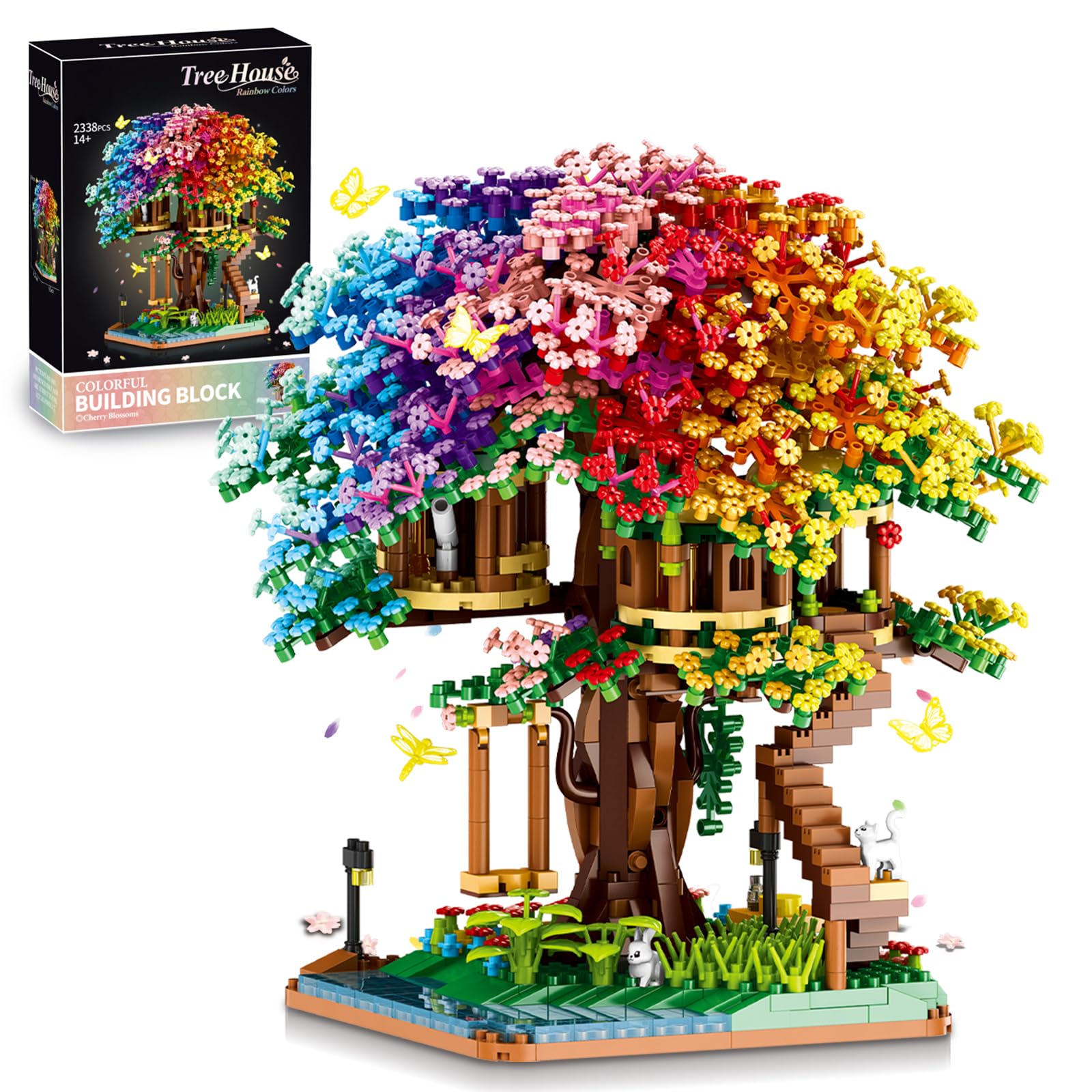 Vziimo Cherry Blossom Bonsai Tree Building Set, Ideas Rainbow