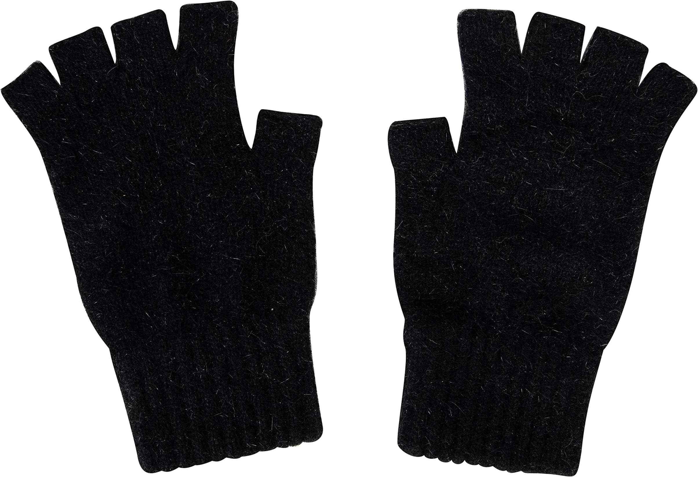 Whitepeak Genuine Merino Wool and Possumdown Fingerless Gloves for Men and Women | UNISEX
