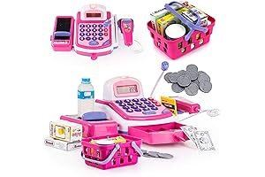 Cash Register for Little Girls and Boys STEM Learning Pretend Electronic Kids