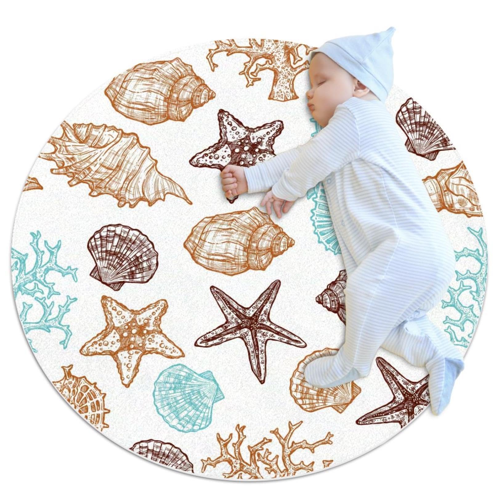 Tapis de bain rond antidérapant pour éviter les glissades des enfants dans la salle de bain