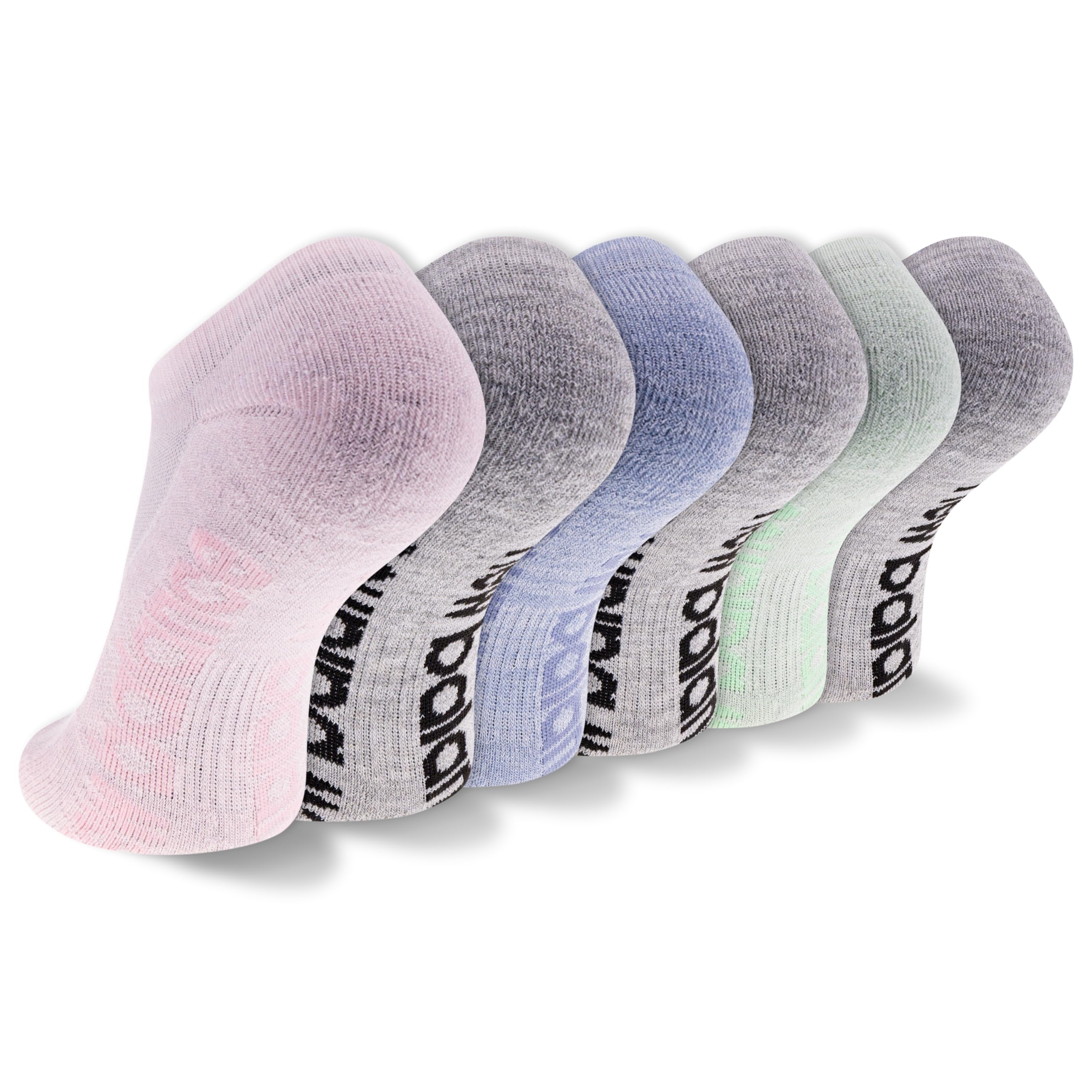 New Balance No Show 6 par Uniseks Performance Cushioned No Show Socks - 6 & 12 Pairs - Moisture Wicking