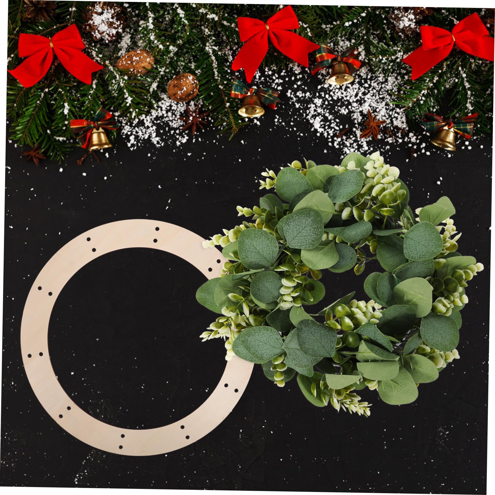 Cerchi In Legno Per Ghirlande - 6 Pezzi, Diametro 23cm, Per Decorazioni Fai Da Te - Foto 9