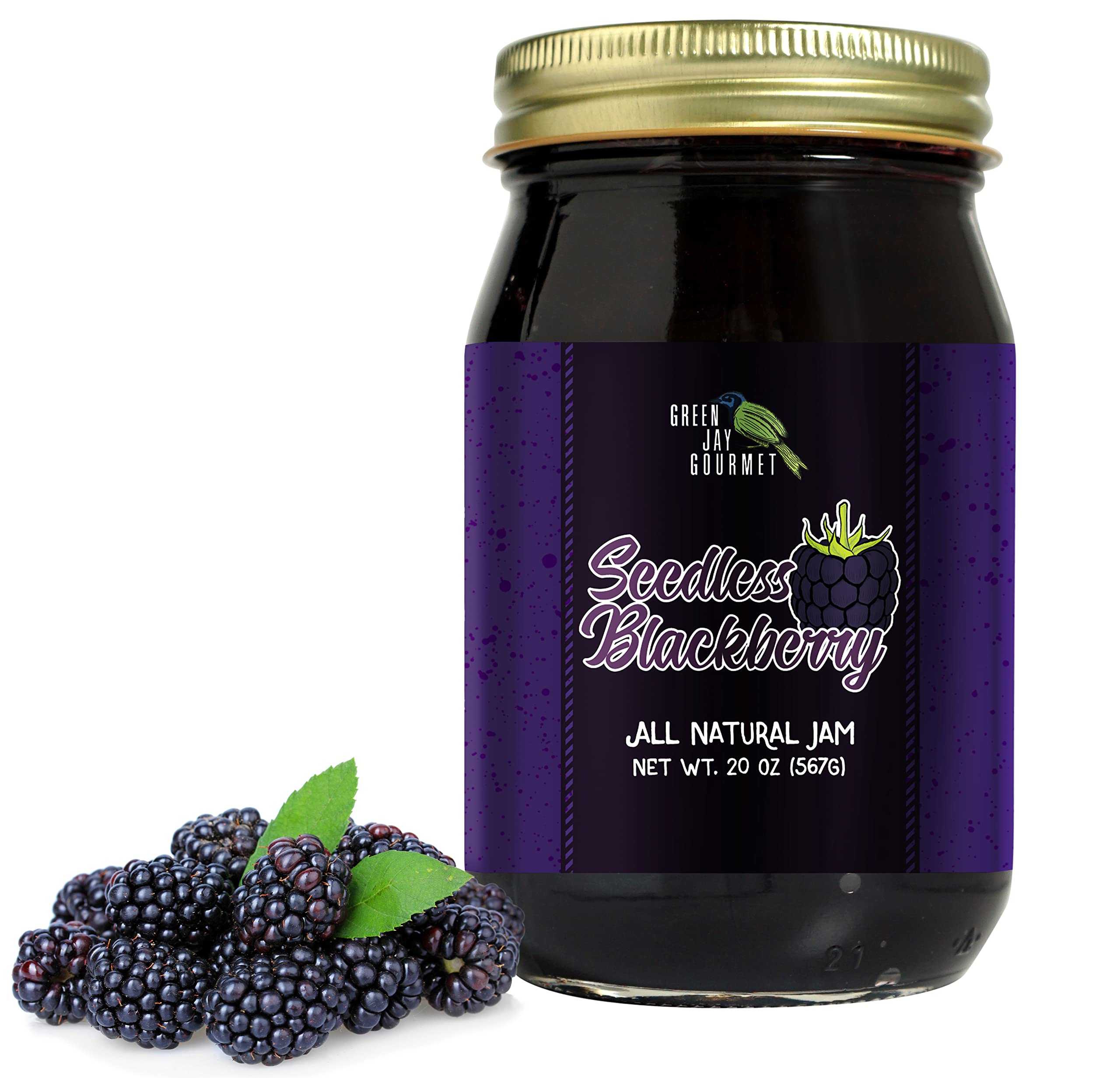 Blackberry JAM Lemongrass Amazon.com: Green Jay Gourmet Seedless Blackberry Jam - All